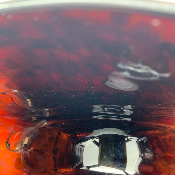 Vtg. Murano Style Mouth Blown Block Cut Handbag Purse Sculpture Or Flower Vase - Picture 12 of 14